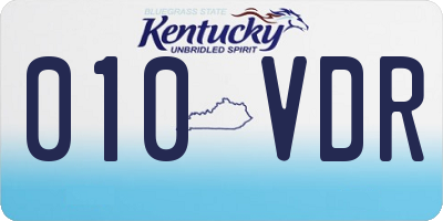KY license plate 010VDR