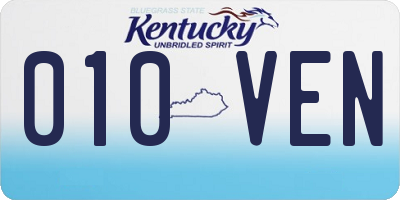 KY license plate 010VEN