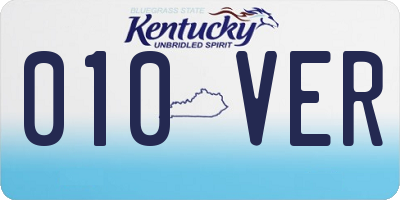 KY license plate 010VER