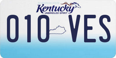 KY license plate 010VES