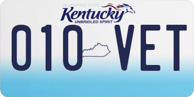 KY license plate 010VET