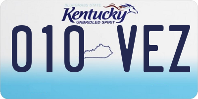 KY license plate 010VEZ