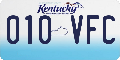 KY license plate 010VFC