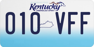 KY license plate 010VFF