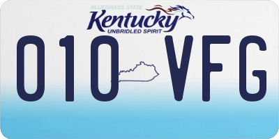 KY license plate 010VFG