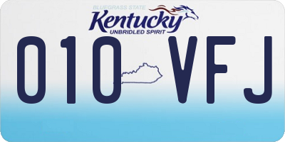 KY license plate 010VFJ
