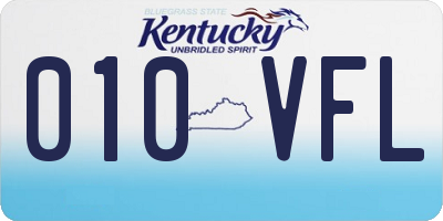 KY license plate 010VFL