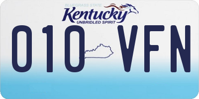 KY license plate 010VFN