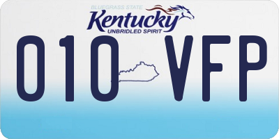 KY license plate 010VFP