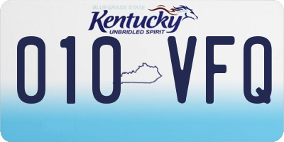 KY license plate 010VFQ