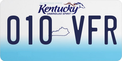 KY license plate 010VFR