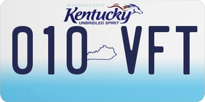 KY license plate 010VFT