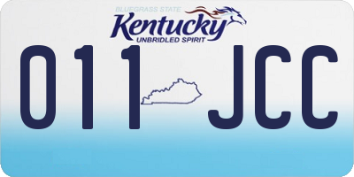 KY license plate 011JCC