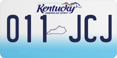 KY license plate 011JCJ