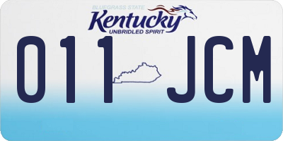 KY license plate 011JCM