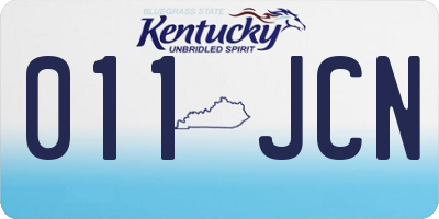 KY license plate 011JCN