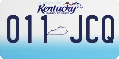 KY license plate 011JCQ