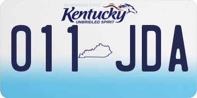 KY license plate 011JDA