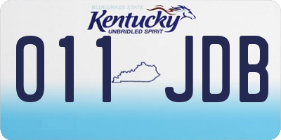 KY license plate 011JDB