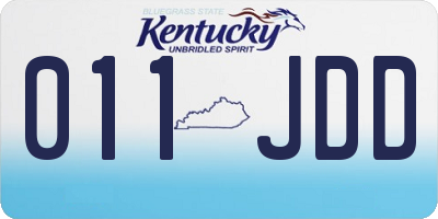 KY license plate 011JDD