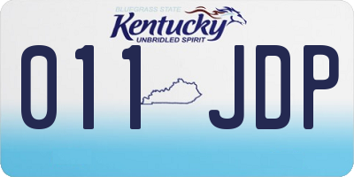 KY license plate 011JDP