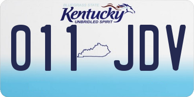 KY license plate 011JDV
