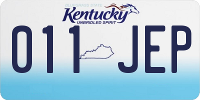 KY license plate 011JEP