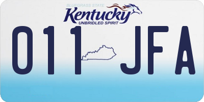 KY license plate 011JFA