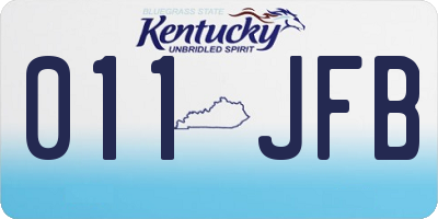 KY license plate 011JFB