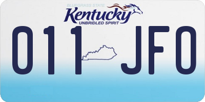 KY license plate 011JFO