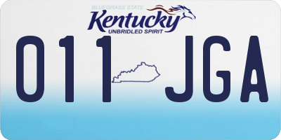 KY license plate 011JGA