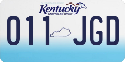 KY license plate 011JGD
