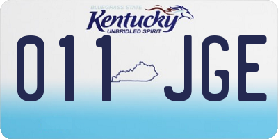 KY license plate 011JGE