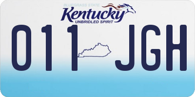 KY license plate 011JGH