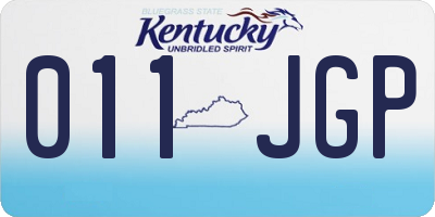 KY license plate 011JGP