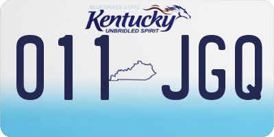 KY license plate 011JGQ