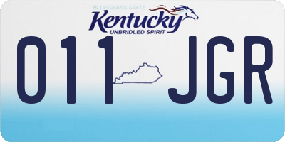 KY license plate 011JGR