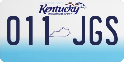 KY license plate 011JGS