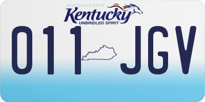 KY license plate 011JGV