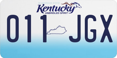 KY license plate 011JGX