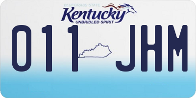 KY license plate 011JHM