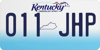 KY license plate 011JHP