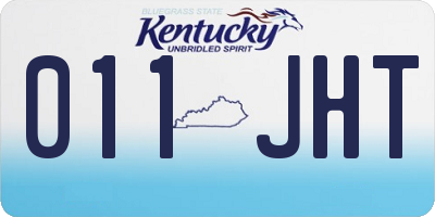KY license plate 011JHT