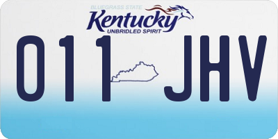 KY license plate 011JHV