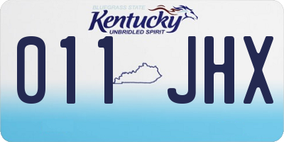 KY license plate 011JHX