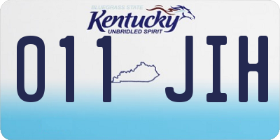 KY license plate 011JIH