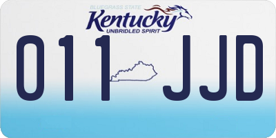 KY license plate 011JJD
