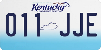 KY license plate 011JJE