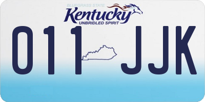 KY license plate 011JJK