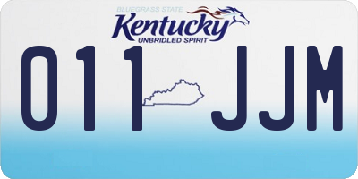 KY license plate 011JJM